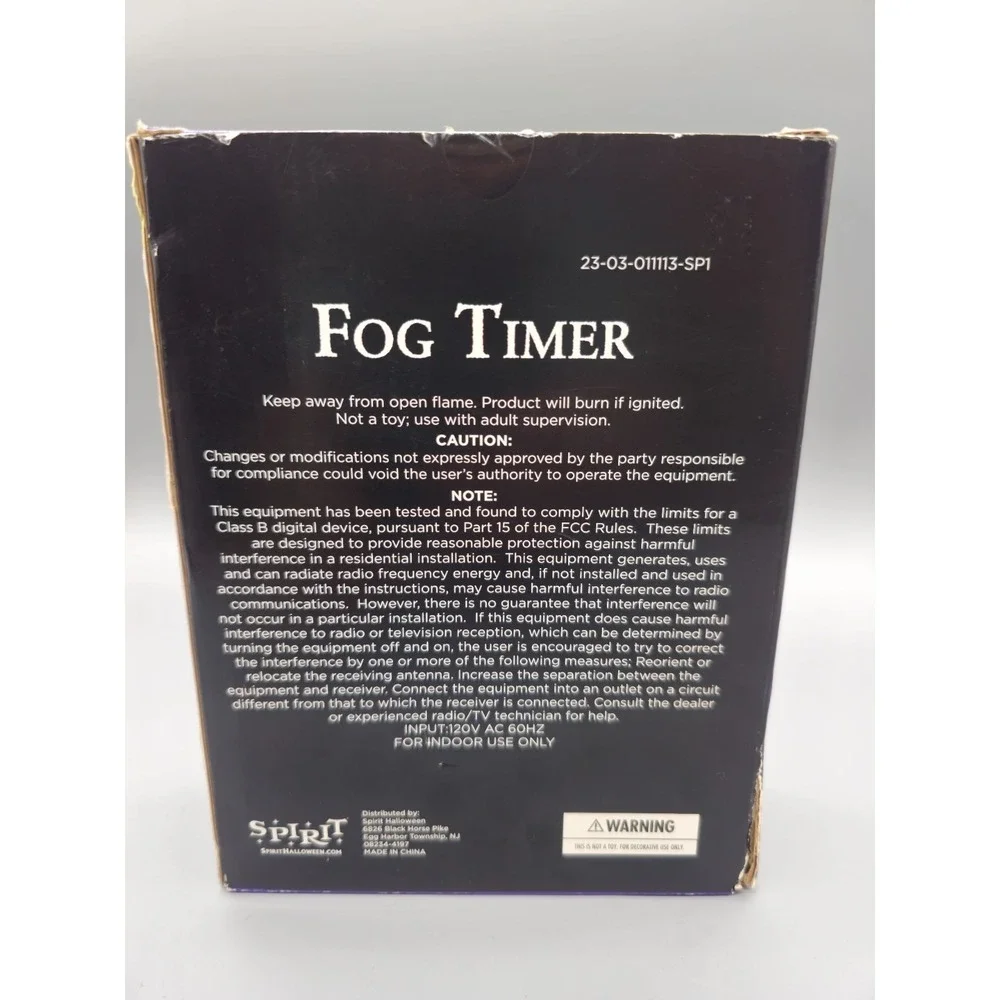 Spirit Halloween Fog Machine Timer Controller NEW